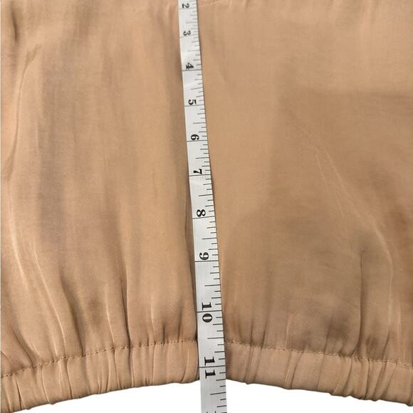 Reset by Jane Amore Satin V-Neck Balloon Hem Top Gold Adjustable Straps, M - Picture 6 of 8